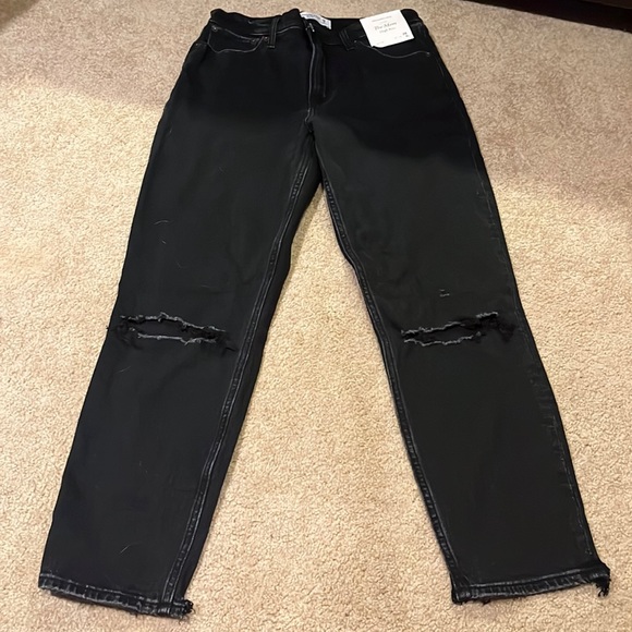 Abercrombie & Fitch Denim - A&F the mom high rise black jeans